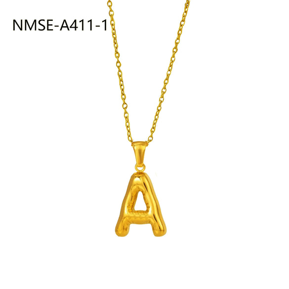 Wholesale Stainless Steel Letter Pendant Necklace With Electroplating Treatment Fashion Style