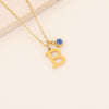 Wholesale Stainless Steel Letter Pendant Necklace With Electroplating Treatment