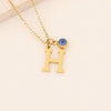 Wholesale Stainless Steel Letter Pendant Necklace With Electroplating Treatment