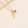 Wholesale Stainless Steel Letter Pendant Necklace With Electroplating Treatment