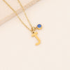 Wholesale Stainless Steel Letter Pendant Necklace With Electroplating Treatment
