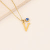 Wholesale Stainless Steel Letter Pendant Necklace With Electroplating Treatment