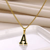Wholesale Stainless Steel Letter Pendant Ochain Necklace Simple Style Electroplated Unisex