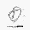 Wholesale Stainless Steel Letter Ring Electroplated Simple Fashionable Opening Adjustable For Women