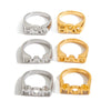 Wholesale Stainless Steel Letter Seal Ring With 18K Gold Plating And Original Design