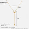 Wholesale Stainless Steel Light Luxury Geometric Eightpointed Star Yshaped Ochain Necklace With Real Gold Plating For Women