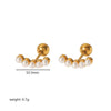 Wholesale Stainless Steel Light Luxury Geometric Heart And Star Shaped Piercing Earrings For Women With Electroplating Design