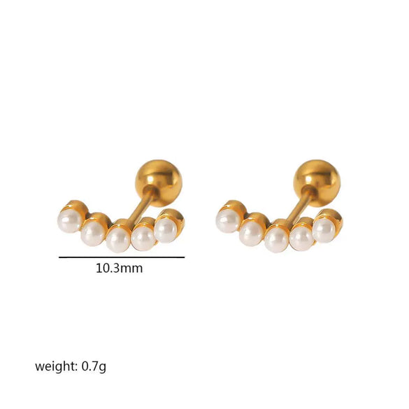 Wholesale Stainless Steel Light Luxury Geometric Heart And Star Shaped Piercing Earrings For Women With Electroplating Design