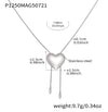 Wholesale 316L Stainless Steel Light Luxury Geometric Heart Shape Electroplated Necklace For Women