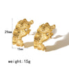 Wholesale Stainless Steel Light Luxury Geometric Irregular Cshaped Electroplated Earrings For Women