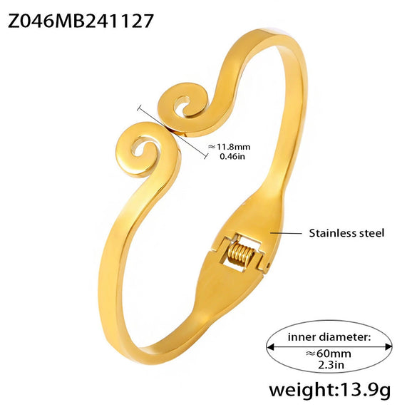 Wholesale Stainless Steel Light Luxury Geometric 18K Gold Plated Bracelet
