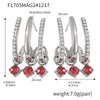 Wholesale Stainless Steel Light Luxury Geometric Tassel Earrings With White Zircon Electroplated 18K True Gold
