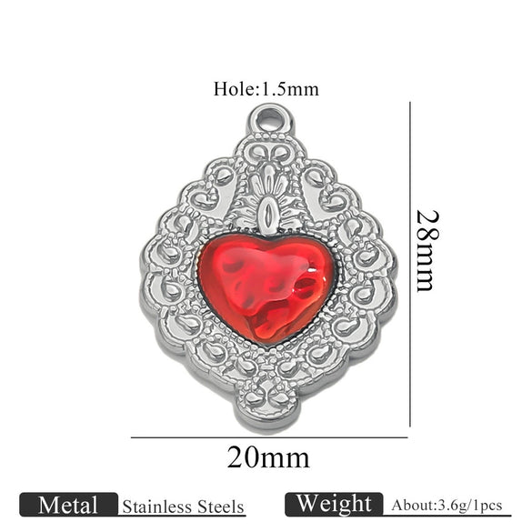 Wholesale Stainless Steel Light Luxury Heart Pendant Necklace For Women Electroplated Colorpreserving Diy