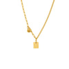 Wholesale Stainless Steel Light Luxury Style Geometric Letter Necklace With Electroplating