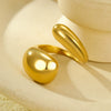 Wholesale Stainless Steel Light Luxury Style Irregular Geometric Opening Electroplated Nonfading Women's Ring