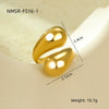 Wholesale Stainless Steel Light Luxury Style Irregular Geometric Opening Electroplated Nonfading Women's Ring