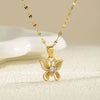 Wholesale Stainless Steel Lip Chain Jewelry With Frosted Bow And Gold Diamond Electroplated Design