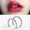 Wholesale Stainless Steel Lip Clip Lip Ring Ear Clip Jewelry With Geometric Style And Electroplating Process