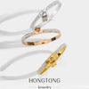 Wholesale Stainless Steel Lock Bag Bracelet With Rose Gold Electroplating For Female Light Luxury Style