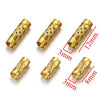 Wholesale Stainless Steel Long Tube Hollow Beaded Spacer Loose Beads For Diy Jewelry 18K Gold Vacuum Plated Electroplated Fashion Style