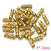 Wholesale Stainless Steel Long Tube Hollow Beaded Spacer Loose Beads For Diy Jewelry 18K Gold Vacuum Plated Electroplated Fashion Style