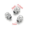 Wholesale Stainless Steel Love Beaded Bracelet With Bow And Skull Beads Electroplated Jewelry Accessories