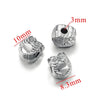 Wholesale Stainless Steel Love Beaded Bracelet With Bow And Skull Beads Electroplated Jewelry Accessories