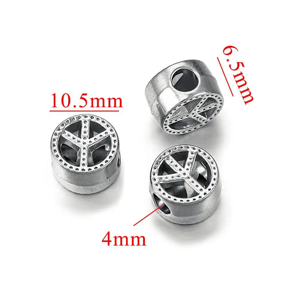 Wholesale Stainless Steel Love Beaded Bracelet With Bow And Skull Beads Electroplated Jewelry Accessories
