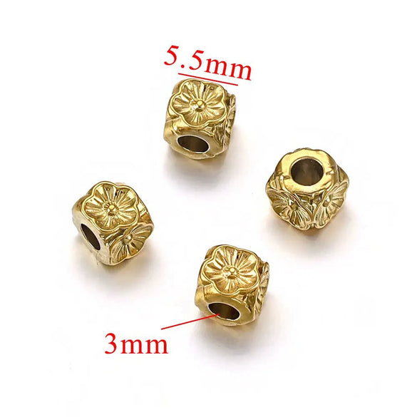 Wholesale Stainless Steel Love Beaded Bracelet With Bow And Skull Beads Electroplated Jewelry Accessories