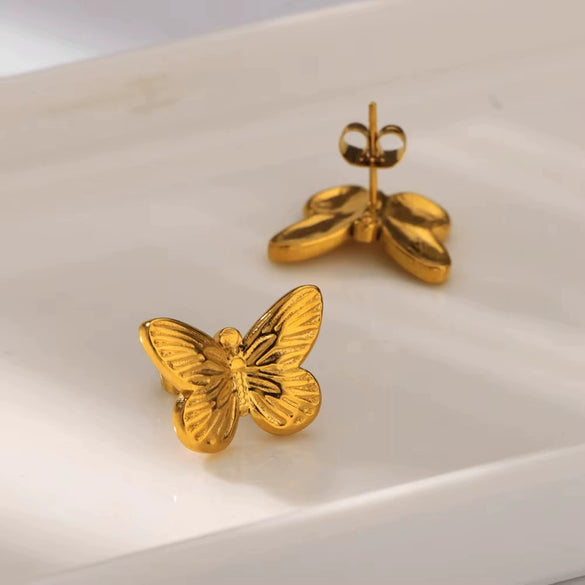 Wholesale Stainless Steel Love Bow Earrings With Star And U Shape Electroplated For Women