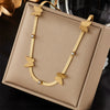 Wholesale Stainless Steel Love Butterfly Pendant Necklace With Electroplating Treatment For Women