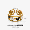 Wholesale Stainless Steel Love Drop Oil Opening Ring For Women With Heart Shape And Electroplating Design