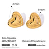 Wholesale Stainless Steel Love Earrings With Geometric Pattern And Electroplating Treatment For Women