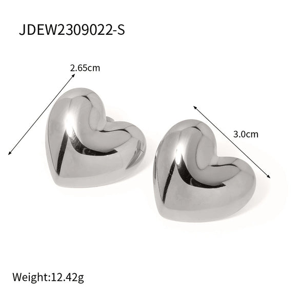 Wholesale Stainless Steel Love Earrings With Geometric Pattern And Electroplating Treatment For Women