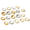 Wholesale Stainless Steel Love Inlaid Zircon Croissant Five Pointed Star Couple Ring With 18K Vacuum Plating In Furnace