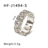 Wholesale Stainless Steel Love Inlaid Zircon Croissant Five Pointed Star Couple Ring With 18K Vacuum Plating In Furnace