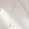 Wholesale Stainless Steel Love Lock Heart Shape Necklace Furnace Vacuum Plated 18K Gold Color