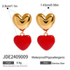 Wholesale Stainless Steel Love Oil Drop Earrings With Niche Design And Electroplating Process For Women