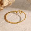 Wholesale Stainless Steel Love Opening Bracelet With Electroplating Treatment