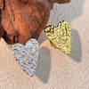 Wholesale Stainless Steel Love Opening Ring With Heart Pattern Retro Style Electroplated