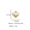 Wholesale Stainless Steel Love Peach Heart Pendant Jewelry Accessories With Oil Dropping Pattern Handmade
