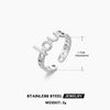 Wholesale Stainless Steel Love Ring For Women 18K Gold Plated Open Adjustable With Letter Pattern