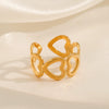 Wholesale Stainless Steel Love Ring With Heart Shape And Electroplating For Women