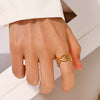 Wholesale Stainless Steel Love Ring With Heart Shape And Electroplating For Women
