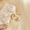 Wholesale Stainless Steel Love Ring With Heart Shape Natural Style Electroplated 18K Gold