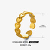 Wholesale Stainless Steel Love Ring With Heart Shape Pattern 18K Gold Plated For Women