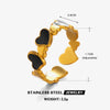 Wholesale Stainless Steel Love Ring With Retro Design 18K Gold Plated Heart Shaped For Ladies