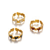 Wholesale Stainless Steel Love Ring With Retro Design 18K Gold Plated Heart Shaped For Ladies