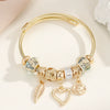 Wholesale Stainless Steel Love Swan Pendant Beaded Bracelet For Women With Diamond Design And Treatment