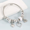 Wholesale Stainless Steel Love Swan Pendant Beaded Bracelet For Women With Diamond Design And Treatment